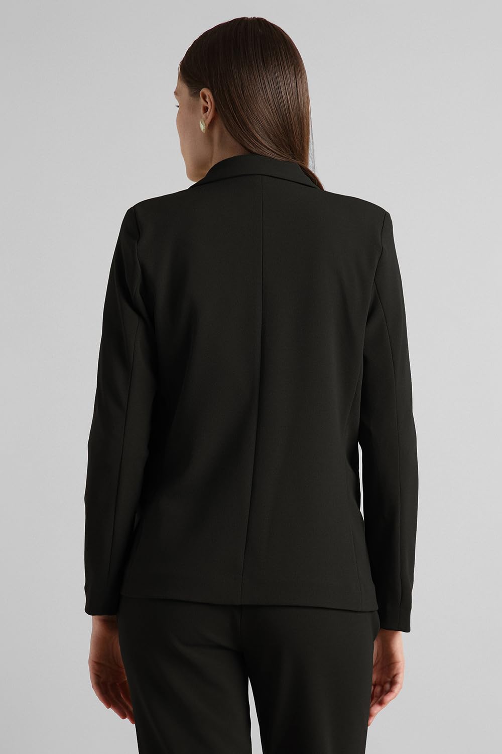 Van Heusen Women's Regular fit Blazer VWKZCRGFO00385_Black