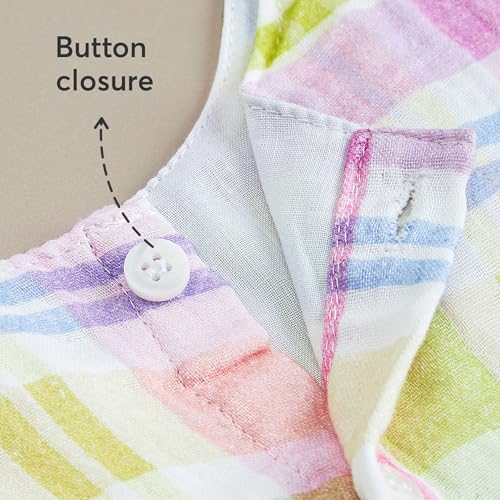 Hopscotch Girls Multi Sleeveless Plaid Casual Dress for Ages (2-3 Years)