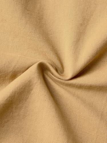 The Souled Store Cotton Linen: Chasing Sunset Men and Boys Long Sleeves Collared Neck Button Front Beige Embroidered Regular Fit Cotton Linen Shirts