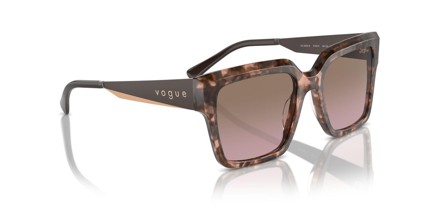 VOGUE EYEWEAR Women Gradient Brown Lens Square Sunglasses - 0VO5553S31451454