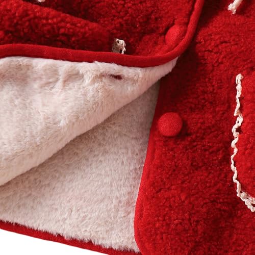 Hopscotch Girls Polyester Waist Length Jackets in Red Color For Ages (3-4 Years)