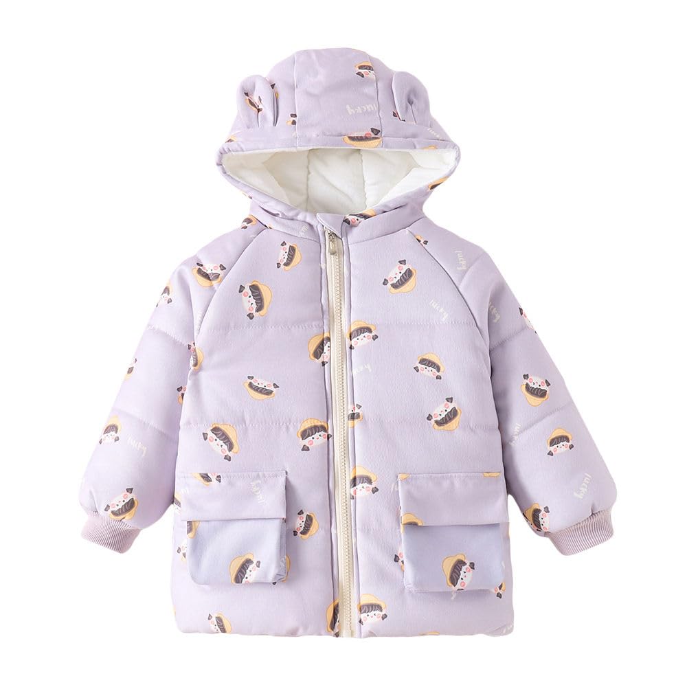 Hopscotch Baby Girls Polyester Waist Length Jackets in Lilac Color For Ages (12-18 Months)