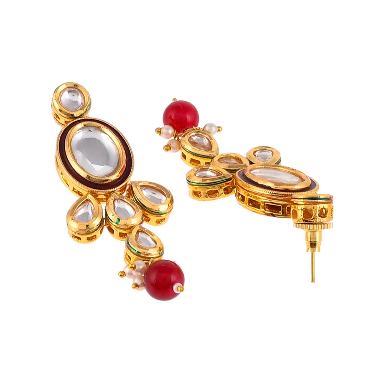 VOYLLA Kundan Elegance Round Cut Kundan Maang Tika Set For Women|Jewellery Set For Women|Womens Gift|Gift For Her|