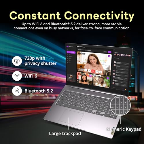 Lenovo Ideapad 3 15.6" FHD Chromebook, Intel Celeron N4500, 4GB RAM, 224GB Storage (64GB SSD+160GB Docking Station Set), ‎Intel UHD Graphics, Full Size Keyboard, Chrome OS, Artic Gray
