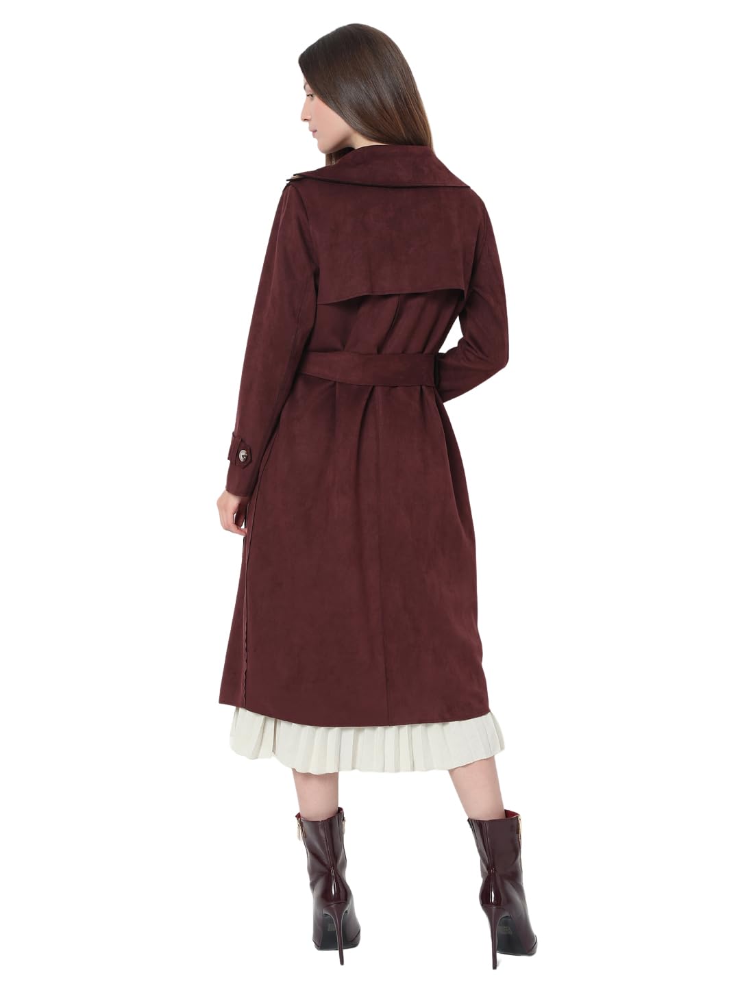 VERO MODA Women's Regular Fit Brown Coat