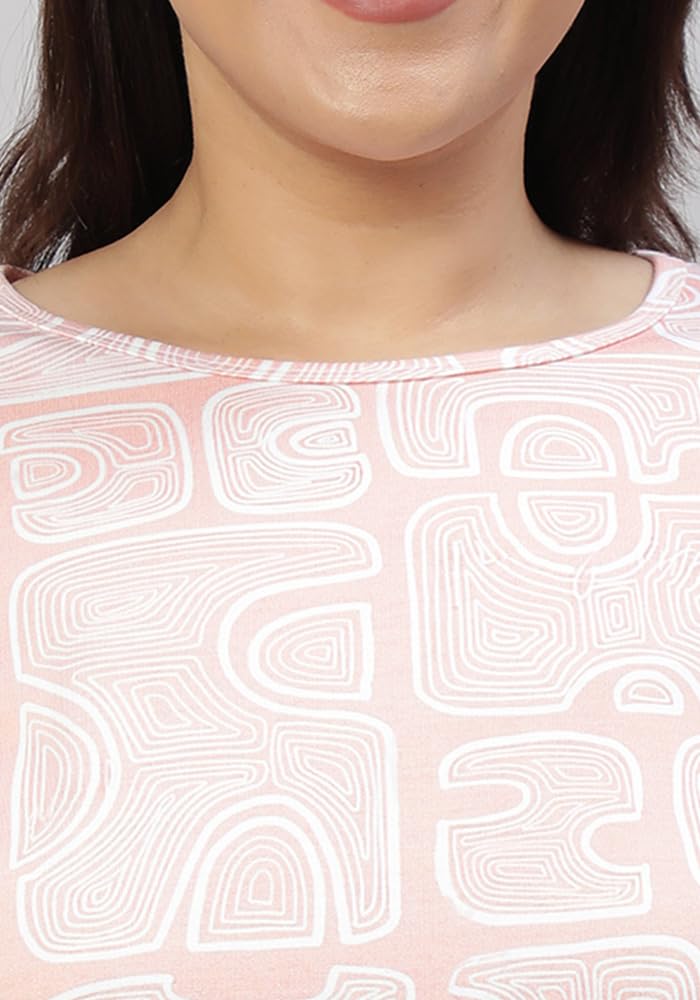 Wear Your Opinion Women's Plus Size Knee Length Western T-Shirt Dress (Design: Abstract Doodle, 2XL, White)