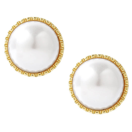 Peora Gold Plated Pearl Studded Stud Earrings Office Work Wear Fashion Jewellery Gift for Women & Girls (PX8E141)