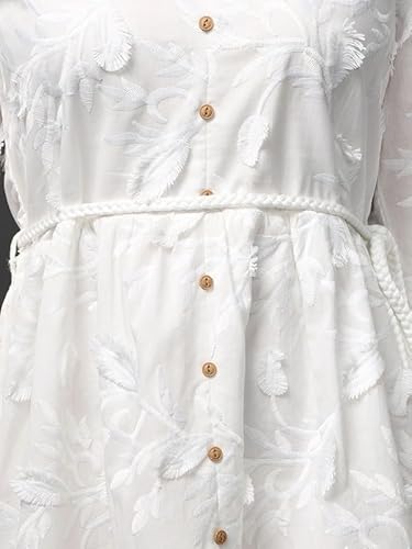 Kazo Regent Mini Dress with Belt (White_L)
