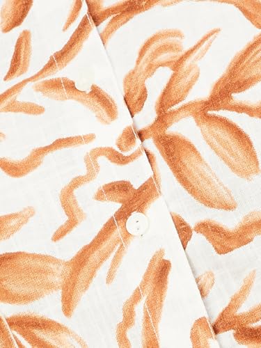 Max Women's Cotton A-Line Midi Casual Dress (EE54003_Off White