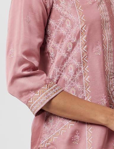 BIBA Women Printed Straight Kurta Mix and Match(Festive COLLECTION20341_Dusty PNK_36) Dusty Pink