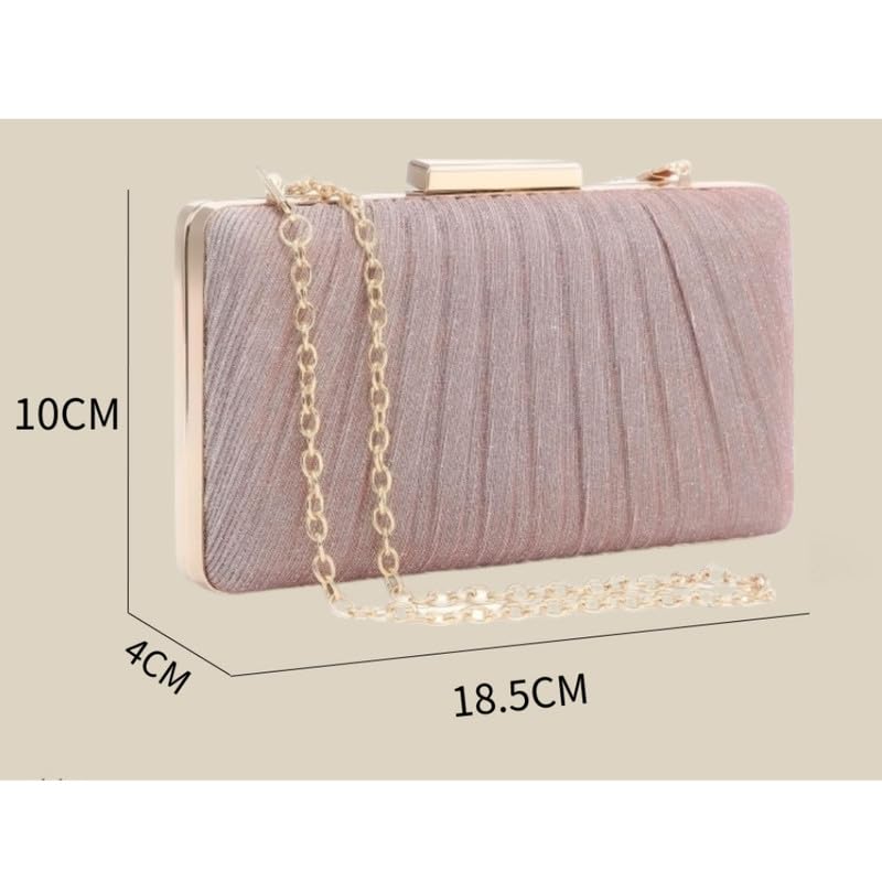 Mastyle® Handbag With Chain Strap And Glitter Touch Lightweight Clutch For Women