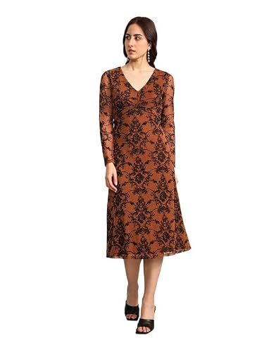Kazo Lulu Midi Dress (Brown S)
