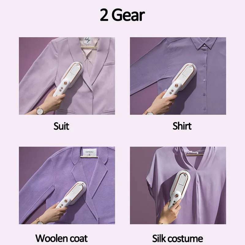 Mann Mart Powerful Handheld Garment Steamer for Clothes Ironing - 1000W Travel Steamer with 6 Steam Holes for Wrinkle-Free Clothes at Home