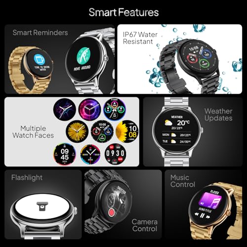 Fire-Boltt Newly Launched Phoenix Ultra Blaze Luxury Stainless Steel, Bluetooth Calling Smart Watch, AI Voice Assistant, Metal Body with 120+ Sports Modes, SpO2, Heart Rate Monitoring (Black)