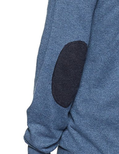 Celio Men's Cotton Sweater (3596654676137_Heather Blue_Small)