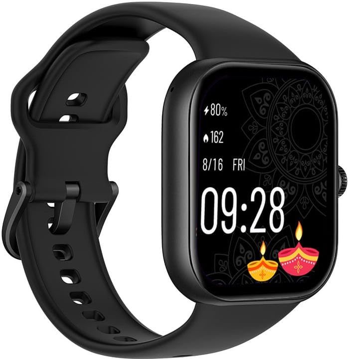 Redmi Move Smartwatch | 1.85" AMOLED (390×450, 600 nits) | Bluetooth Calling | 140+ Sports | 24×7 HR & SPO₂ | AOD | Up to 14-Day Battery | HyperOS (Black Drift Strap)