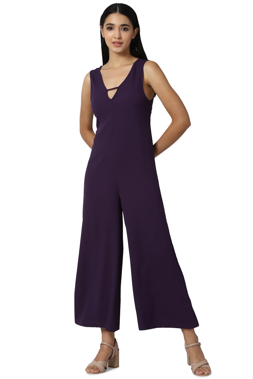 FOREVER 21 women's Polyester Classic Midi Dress (594679_Purple