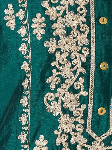 Max Women Embroidered A-line Kurta (Green_M)