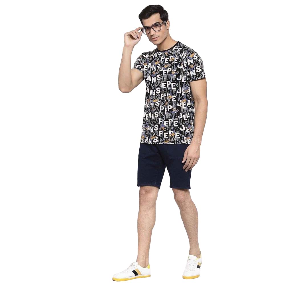 Pepe Jeans Men's Chino Shorts (PM800875G6000036_Dark Blue_2XL)