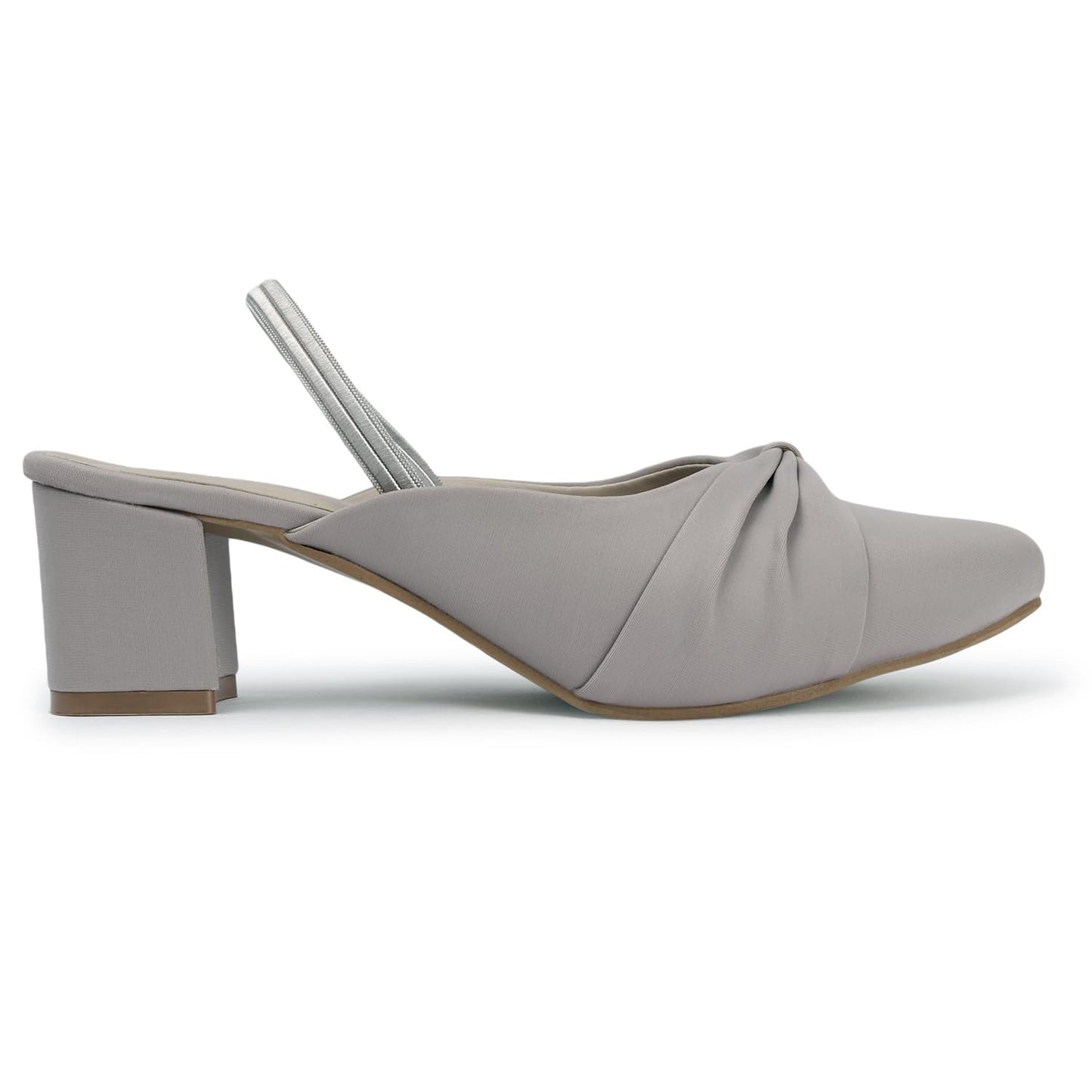 ZaySoo Women's Pointed Toe Slingback Heels, Bow Detail,