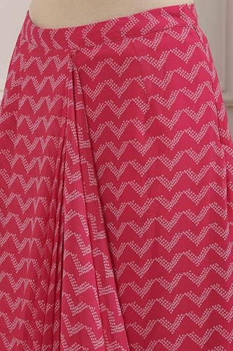 Biba Women Pink Poly Georgette Regular Saree_36