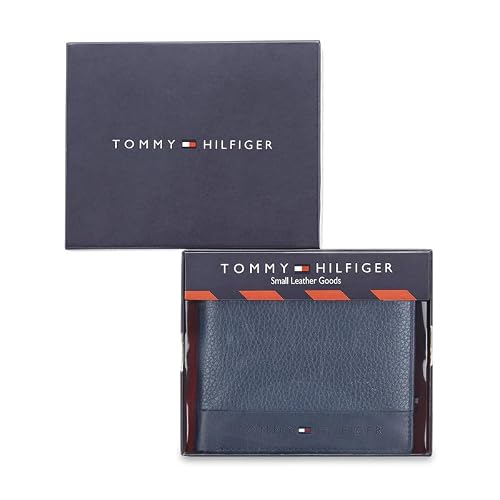 Tommy Hilfiger Debrecen Men Leather Multicard Coin Wallet - Navy