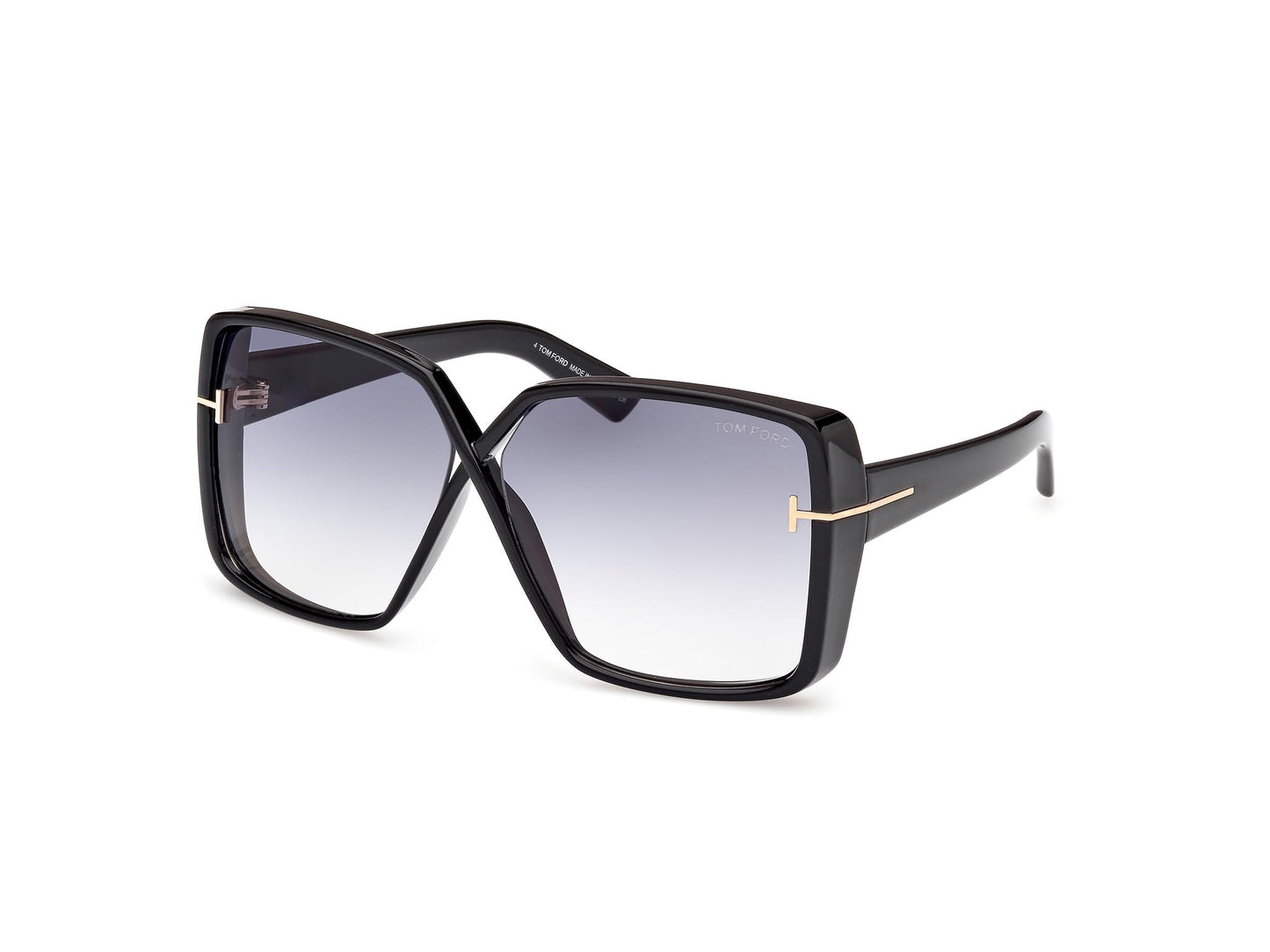 Tom Ford YVONNE FT 1117 Black/Smoke Shaded 63/11/135 Ladies Sunglasses, Black/Smoke Shaded