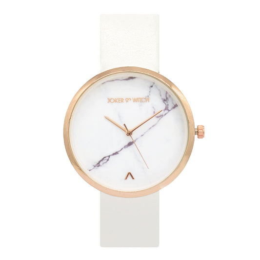 Joker & Witch Women Hailey 36mm White Dial 18mm Faux Leather Watch