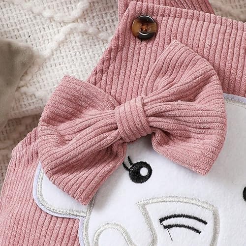 Hopscotch Baby Girls Animal Print Sleeveless Pink Dungarees For Ages (9-12 Months)