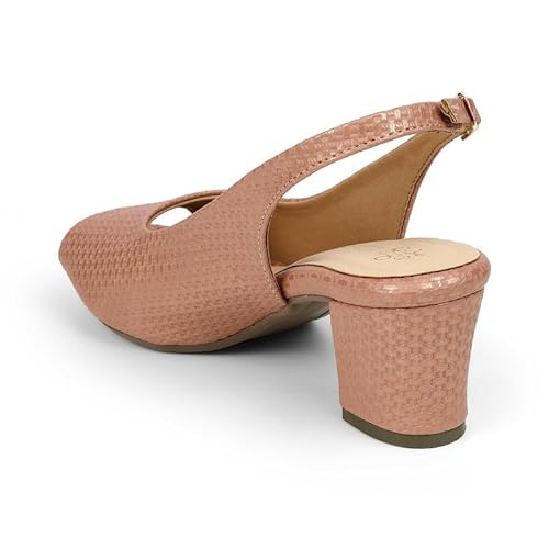 tresmode PEEP Pink Women's Dress Peep-Toe Sandals in Size 7 UK / 40 EU