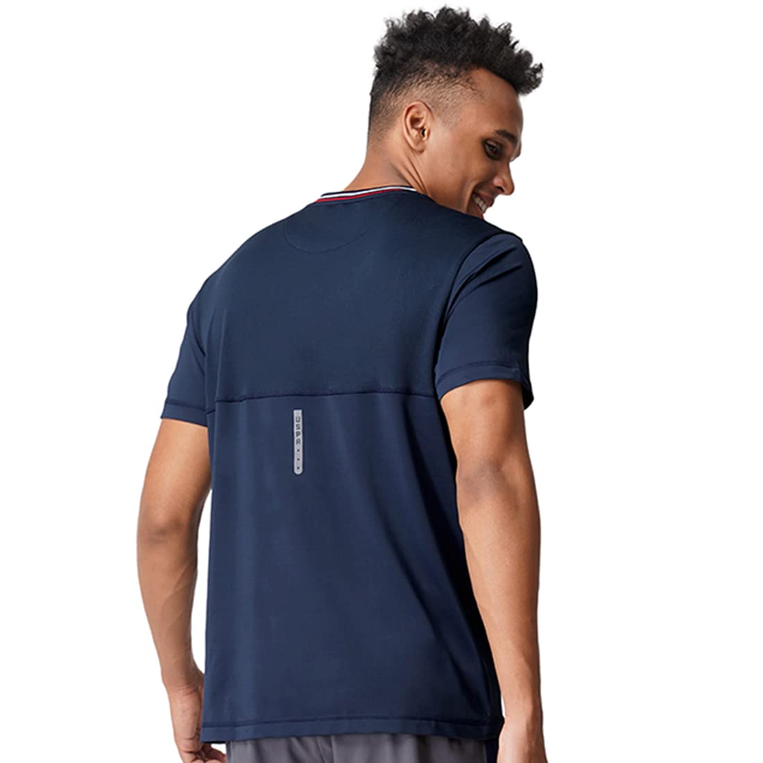 U.S. POLO ASSN. Men's Polyester Regular Fit Activewear T-Shirt Navy M (Pack of 1)