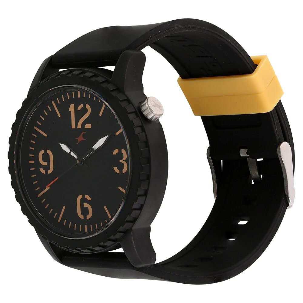 Fastrack Tees Analog Black Dial Unisex Watch - 38039PP01 / 38039PP01
