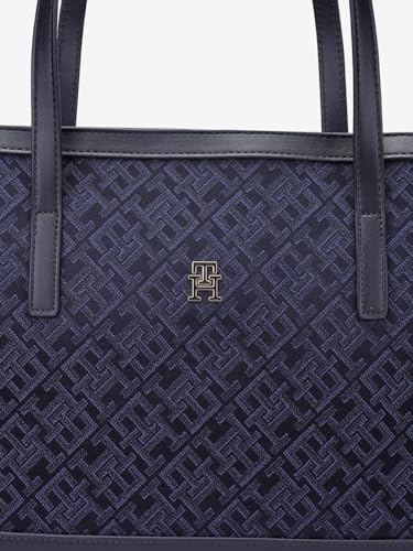 Tommy Hilfiger Logo Blue Polyester Tote Bag