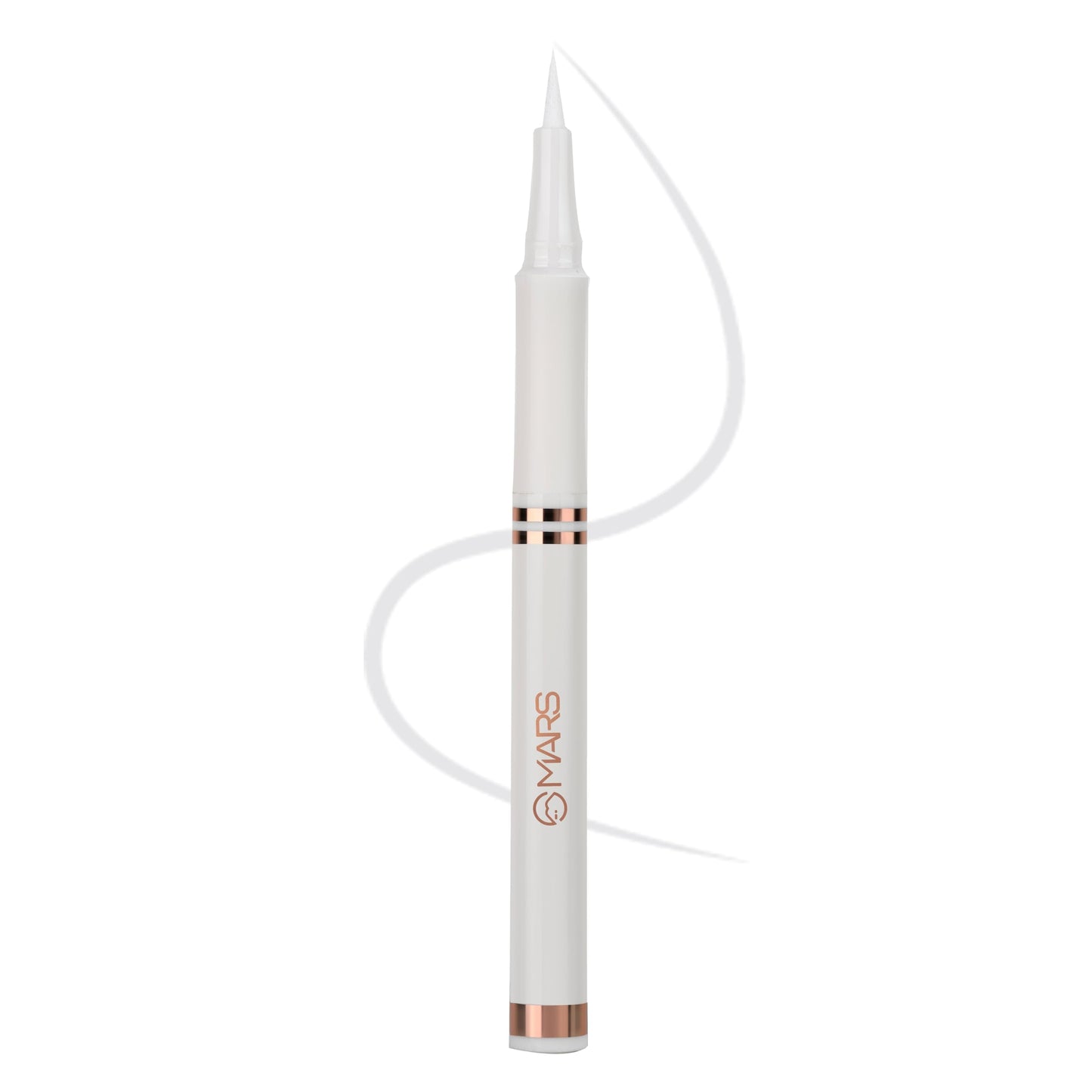 MARS Smudge Proof Liquid Pen Eyeliner with Ultra Fine Tip | Matte Finish & Waterproof (1.5g) (White)