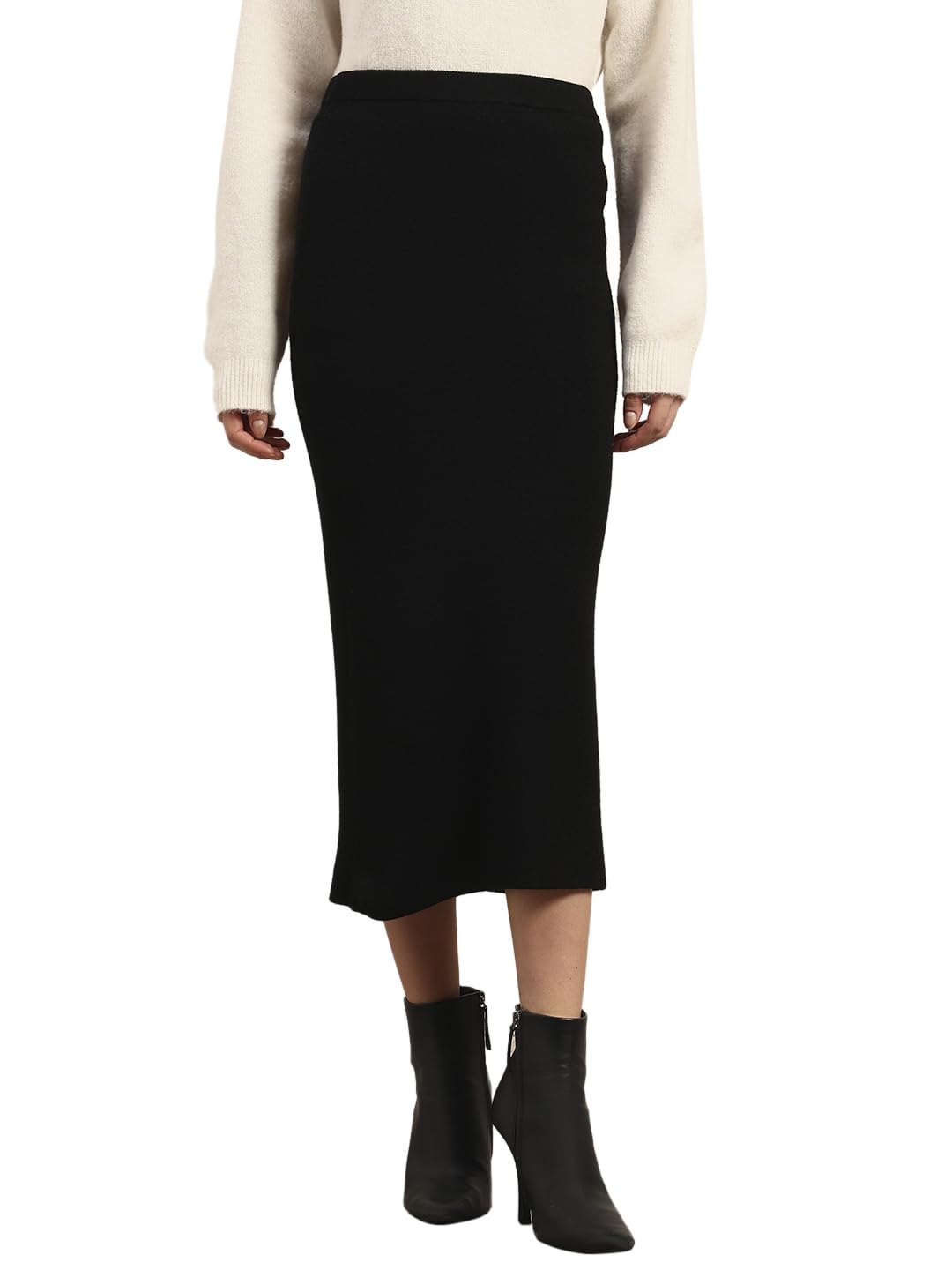 VERO MODA Women's Below Knee Skirt Black