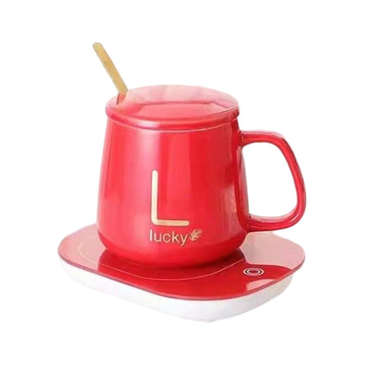 HEAVENGLOW Beverage Warmer Constant Temperature Mug Warmer for Office Home Red