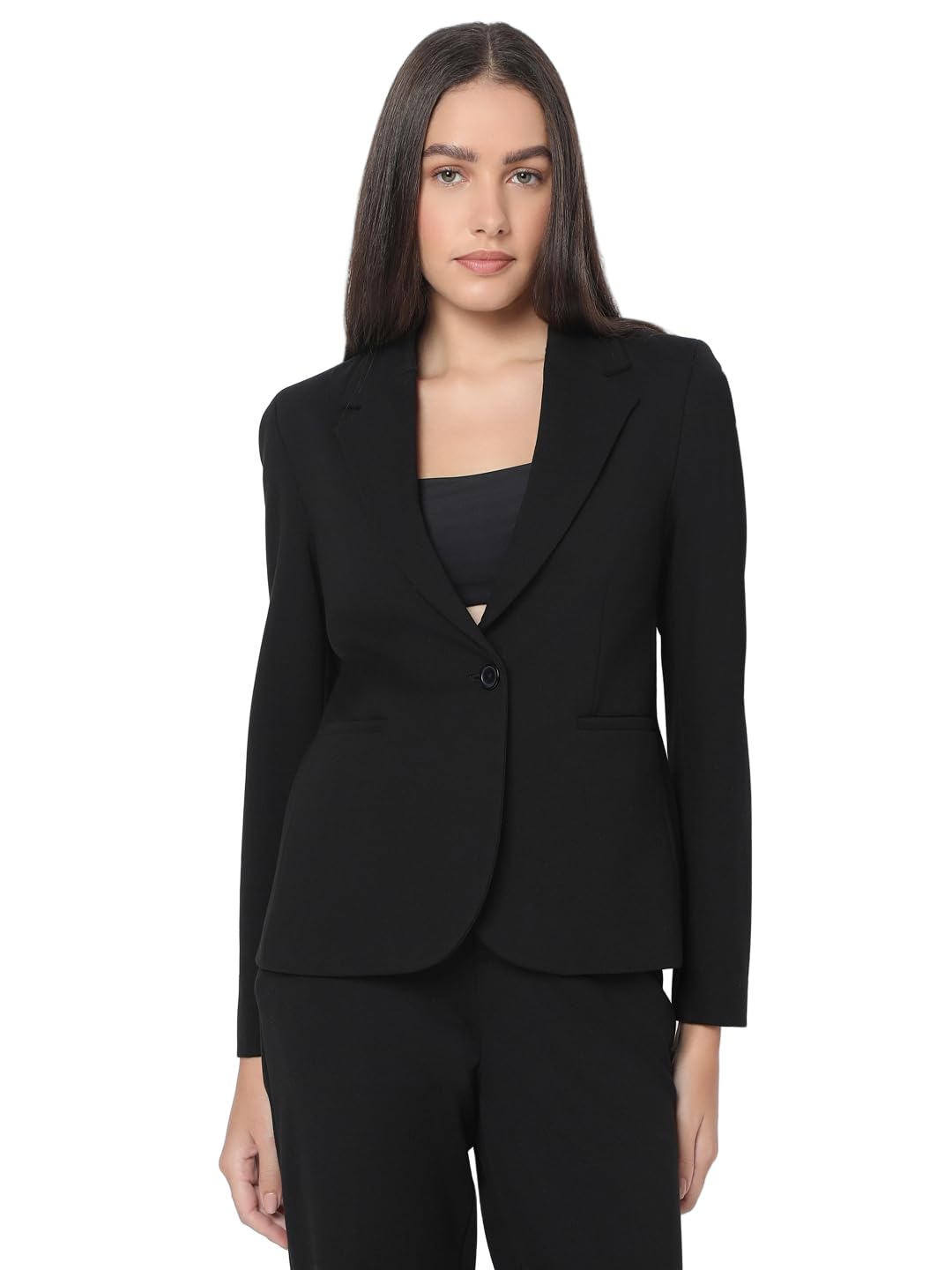 VERO MODA Women's Regular Fit Black Blazer