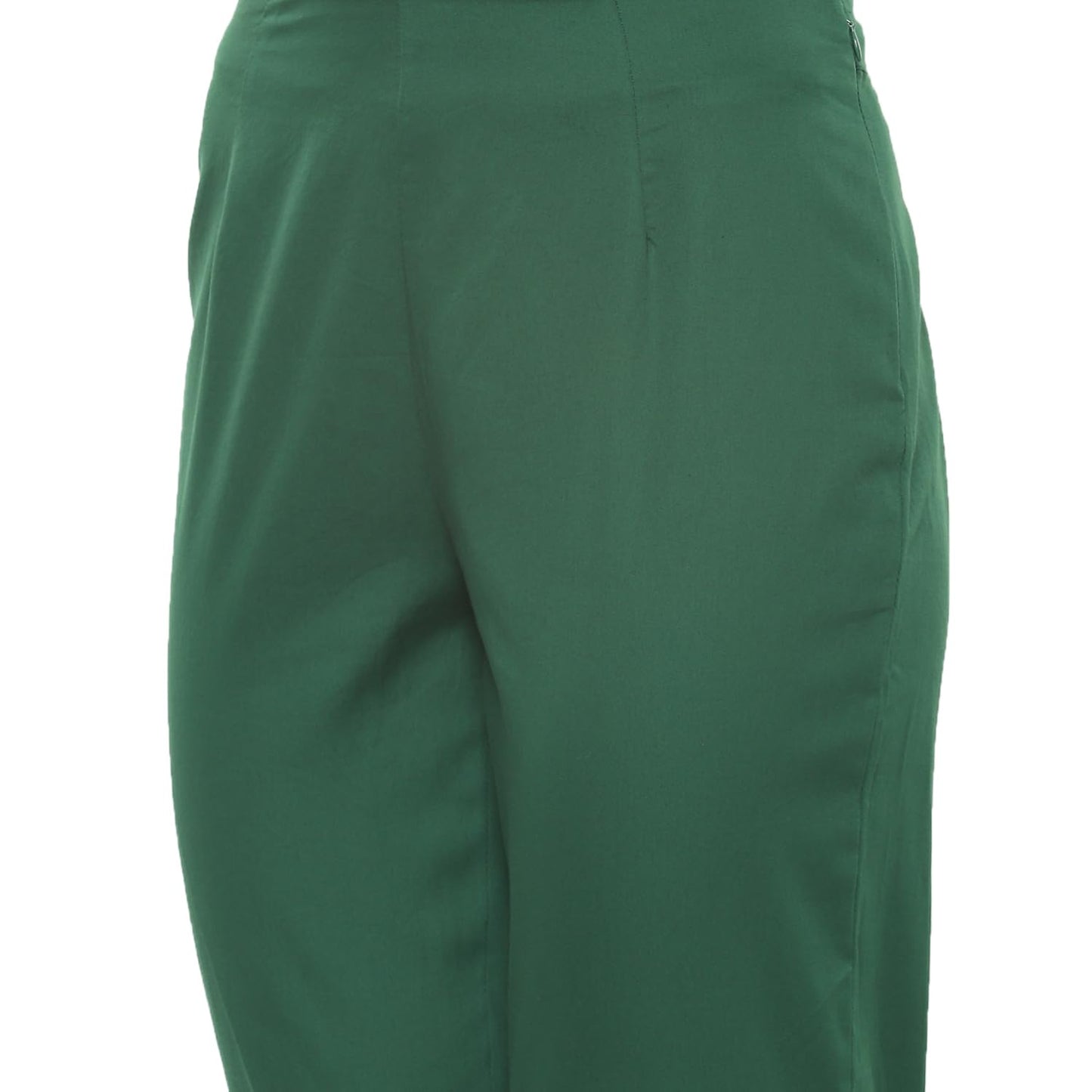 BIBA Women's Cotton Blend Embroidery Straight Salwar Kurta Dupatta (Skdbanarasi8852_Green/Red_34)