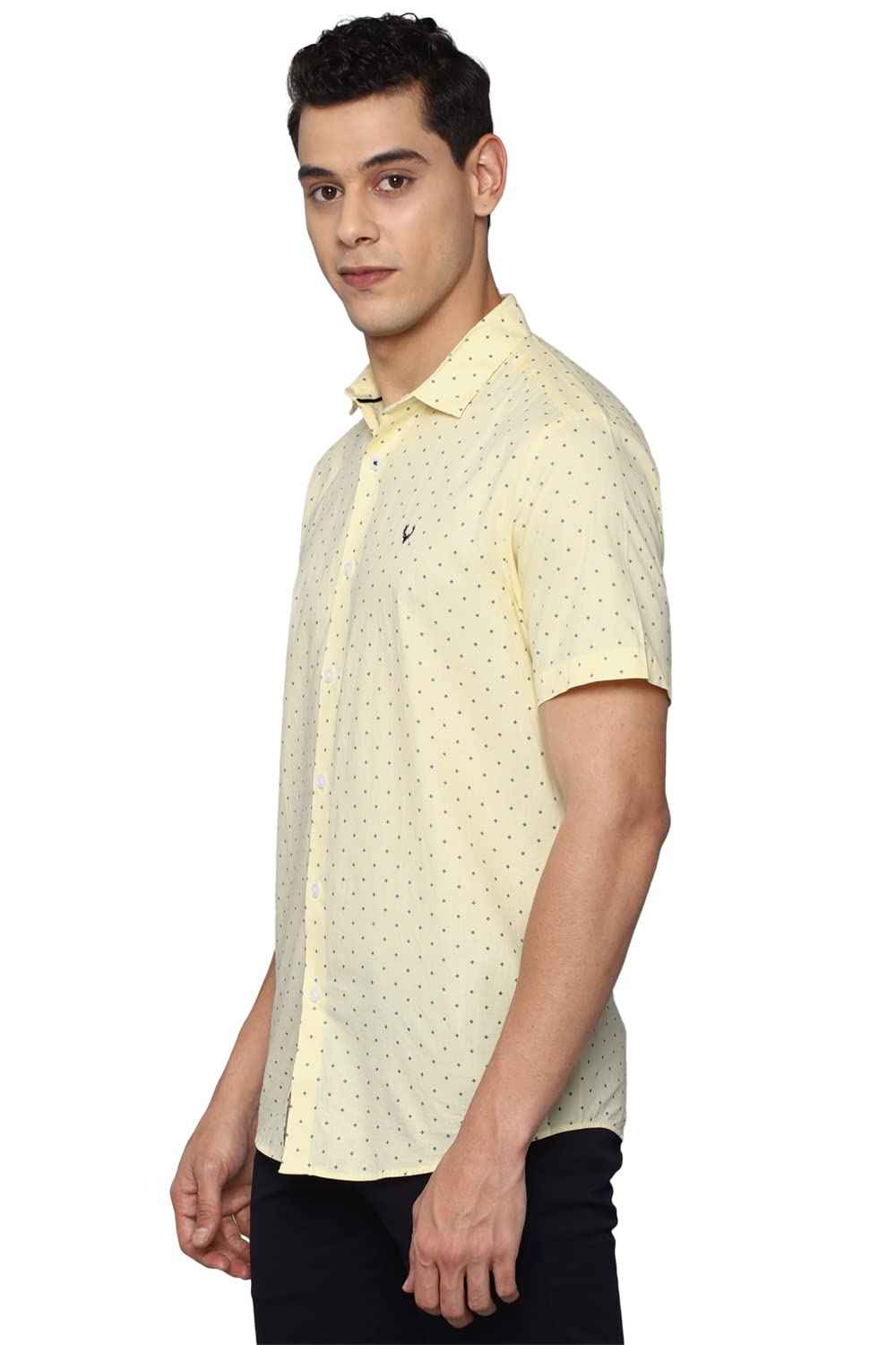 Allen Solly Men's Slim Fit Shirt (ASSHQSPFK02900_Yellow 40)