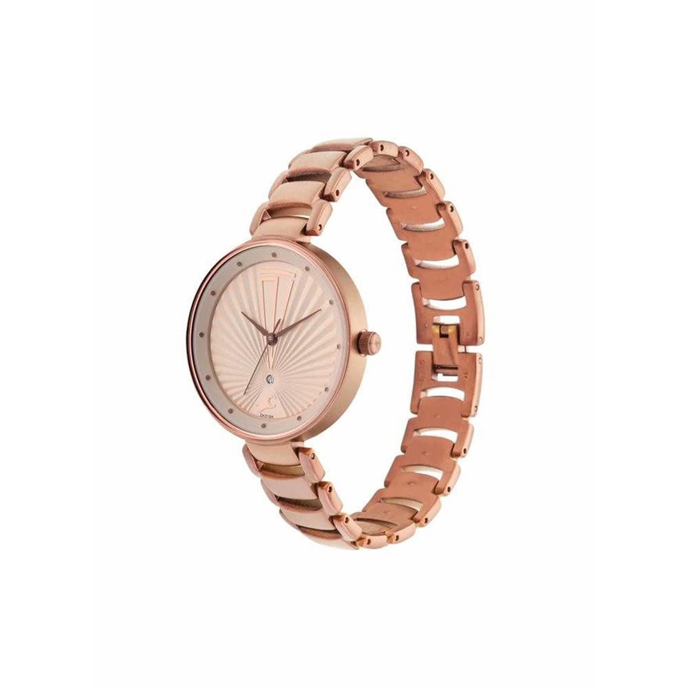Fastrack Ruffles Analog Beige Dial Women's Watch-6216QM01/NP6216QM01