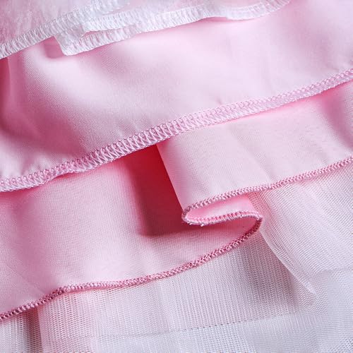 Hopscotch Girls Pink Sleeveless Ruffle Embellished Dress for Age (5-6 Years)
