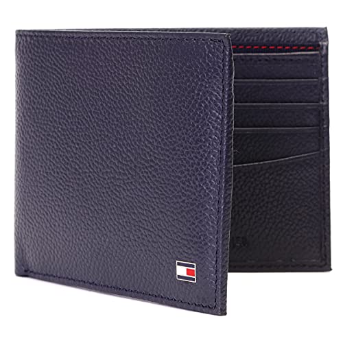 Tommy Hilfiger Leather Chase Mens Passcase Wallet Navy(8903496160604)