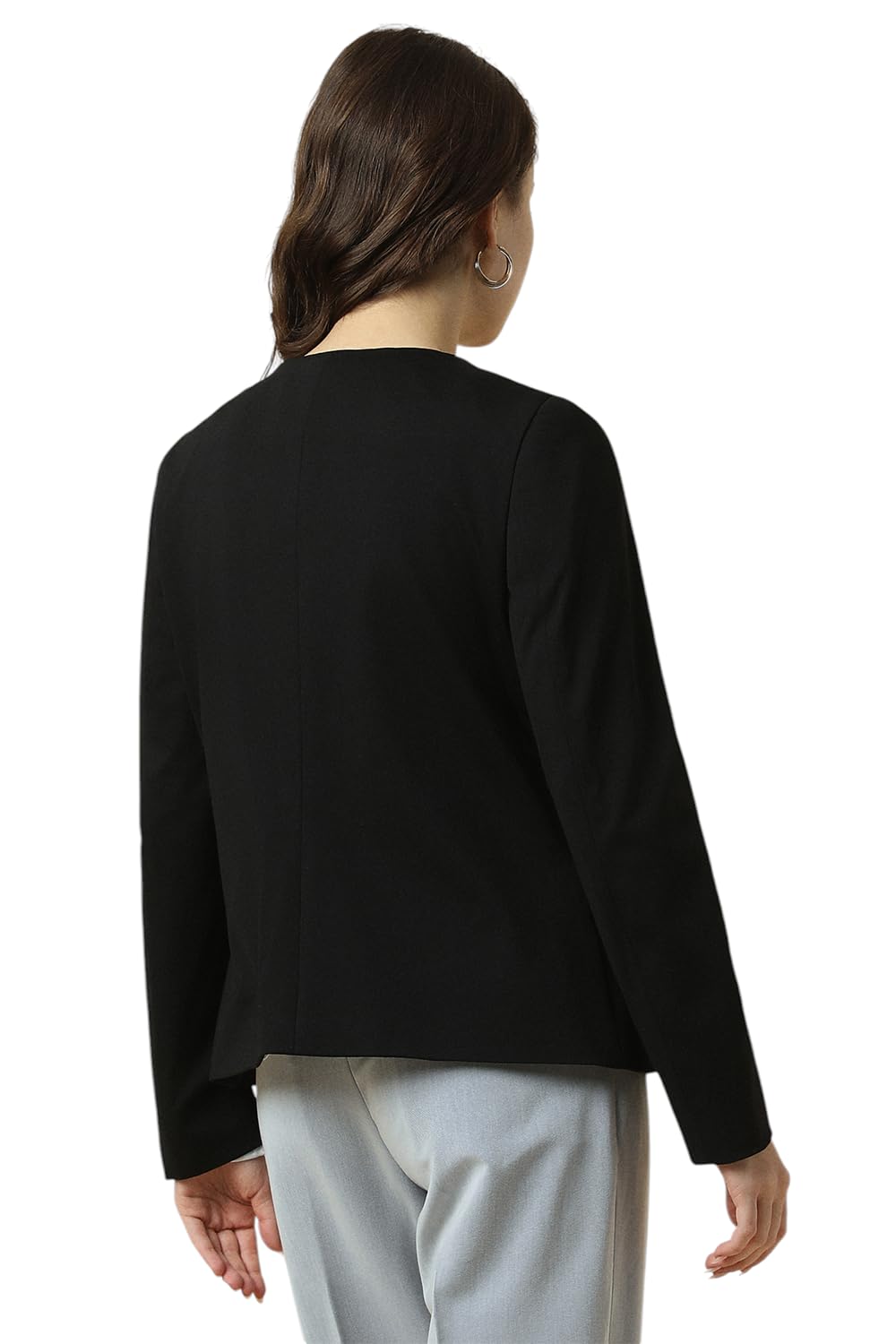 Allen Solly Women's Blazer (AHBZWRGBV40506_Black