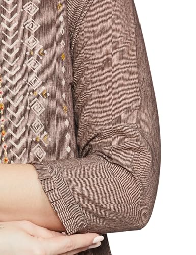 BIBA Women PRINTED GATHERED SALWAR KURTA DUPATTA(SKDIK RANG9511_INDIGO_40)