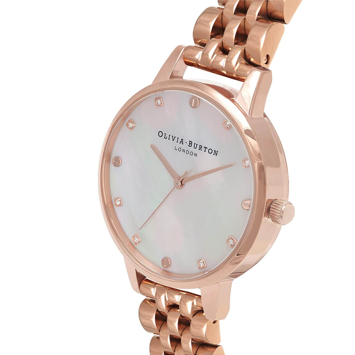 Olivia burton Classics Analog Pink Dial Women's Gold Watch-Ob16Se15