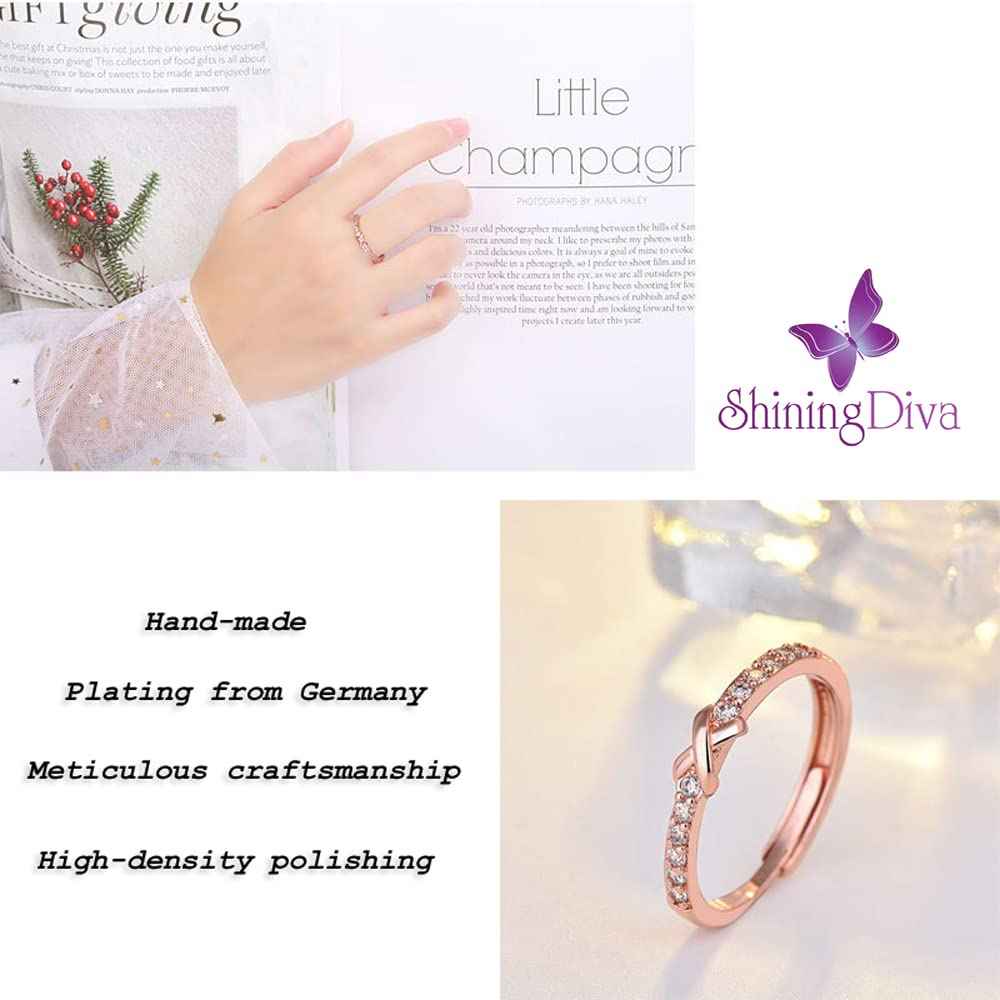 Shining Diva Fashion 8pcs Stylish Pearl Rings for Women and Girls (Golden) (14772r)
