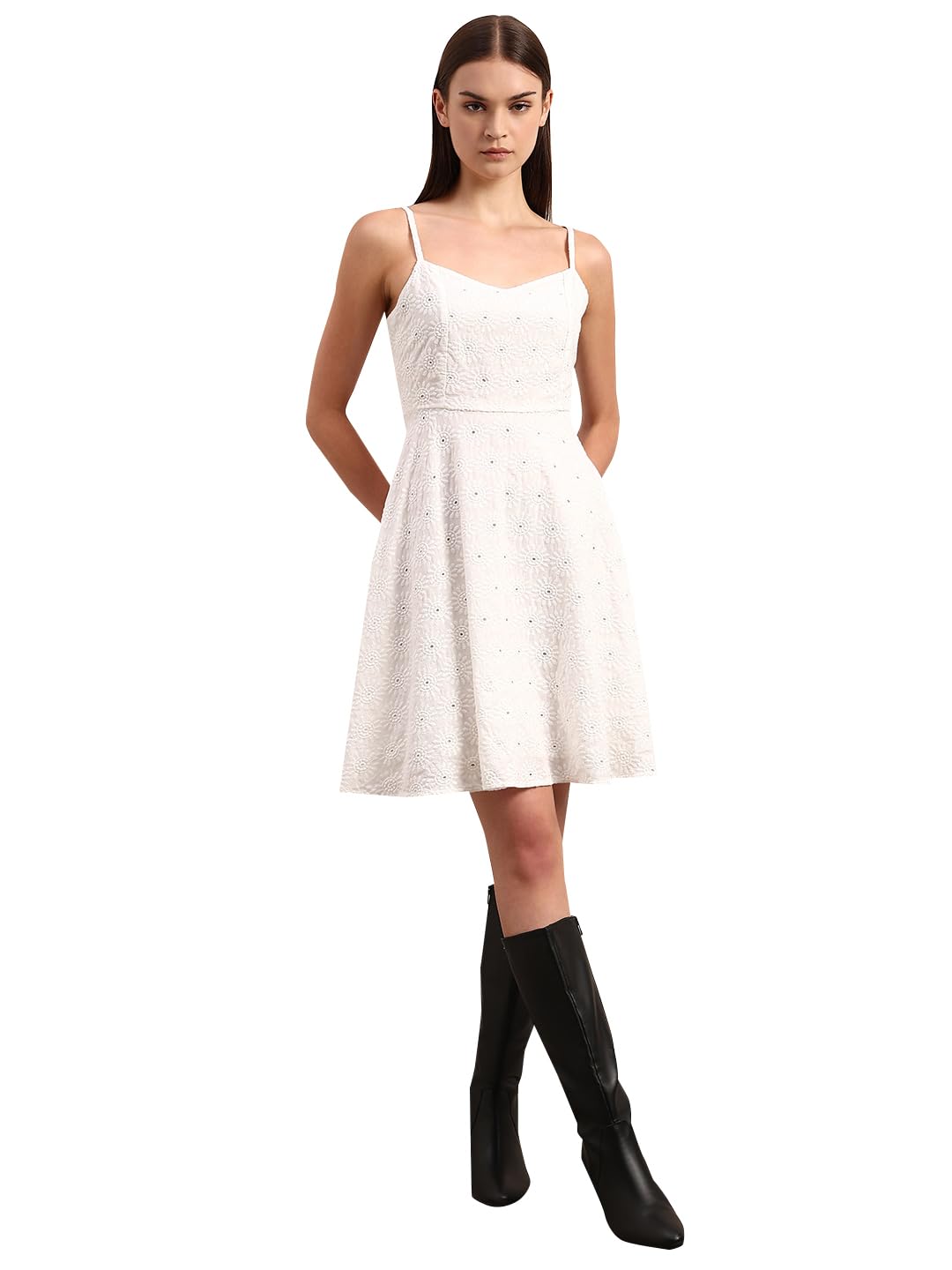 VERO Moda Women's Cotton Fit and Flare Mini Dress