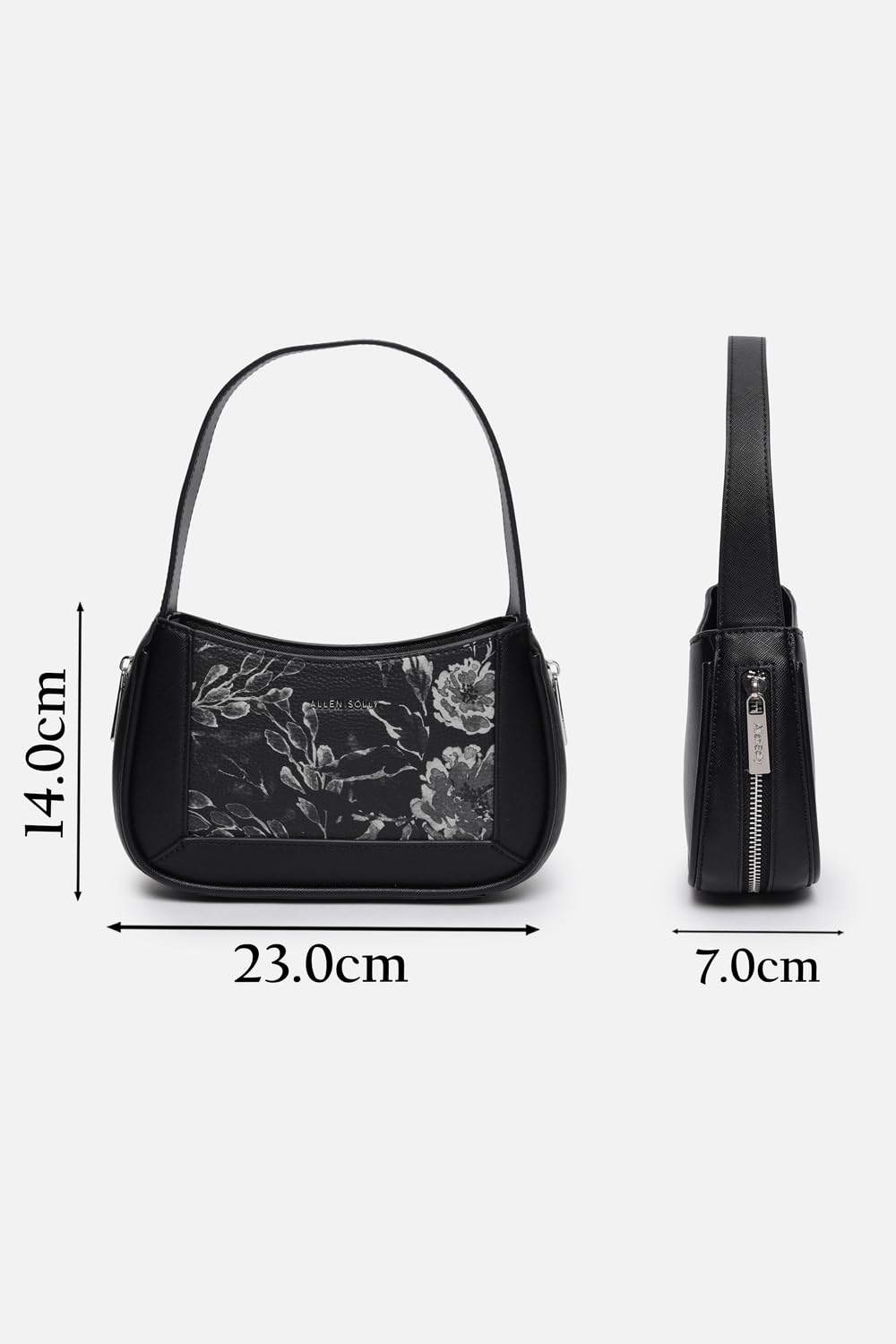 Allen Solly Womens Floral black HANDBAG