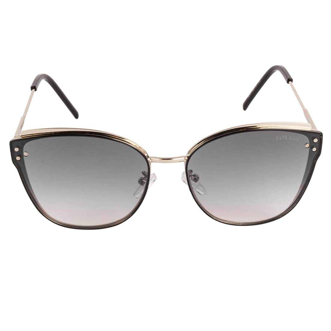 Voyage Stylish Uv Protected Cat Eye Sunglasses For Women (Grey Lens | Silver Frame | 5852MG2855)