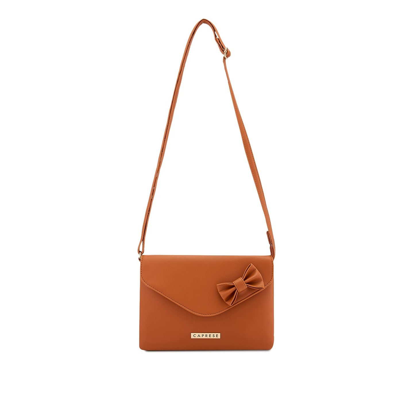 Caprese Rohde Bow Sling Small Brown Bag for Women|Adjustable Strap for Comfortable Wear|Stylish,Versatile Crossbody Bag for Everyday Use, Travel, and Special Occasions